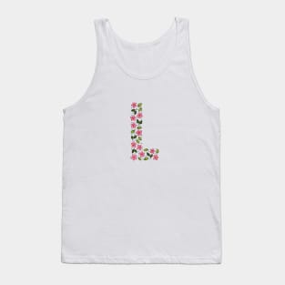 Floral Monogram Letter L Tank Top